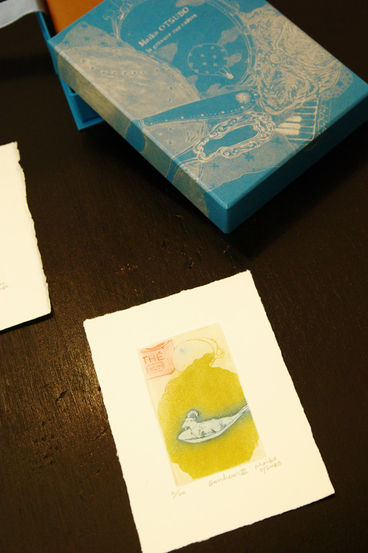銅版画と貼箱のコラボ