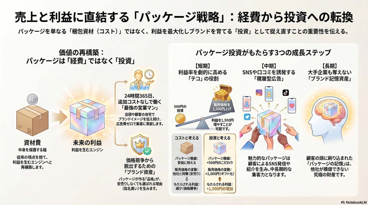売上と利益に直結するパッケージ戦略、経費から投資への変換