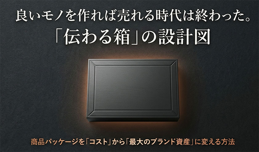 良いモノを作れば売れる時代は終わった。伝わる箱の設計