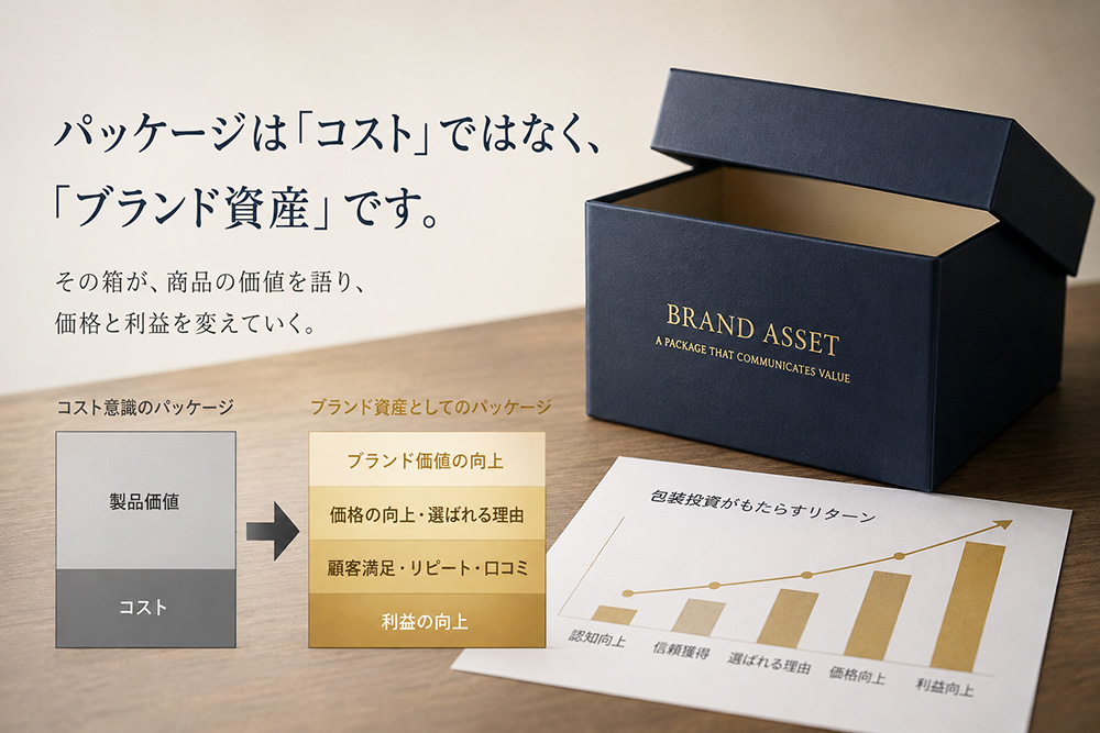 パッケージはコストではなく、ブランド資産です